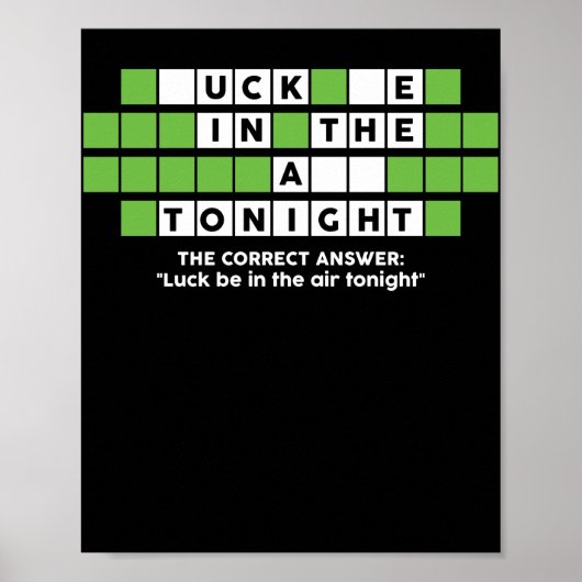 Ungeeignete Spaß Puzzle Luck in der Luft Poster (Vorne)