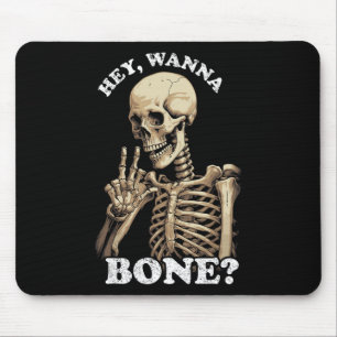 Ungeeignetes Halloween für Männer Frauen Skelett Mousepad