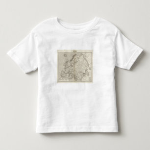 Ungefärbte Karte Europas Kleinkind T-shirt