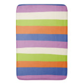Ungefärbte Streifen: Blau, orange, Lila, grün und Badematte (Vorderseite Vertikal)