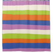 Ungefärbte Streifen: Blau, orange, Lila, grün und Duschvorhang (Vorderseite)