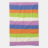 Ungefärbte Streifen: Blau, orange, Lila, grün und Geschirrtuch (Vertikal)