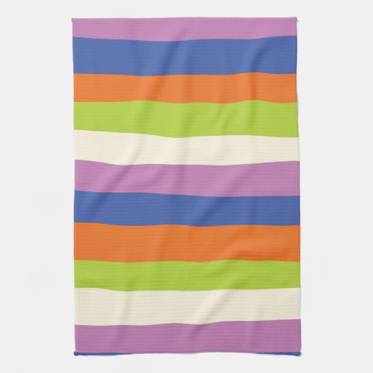 Ungefärbte Streifen: Blau, orange, Lila, grün und Geschirrtuch (Vertikal)