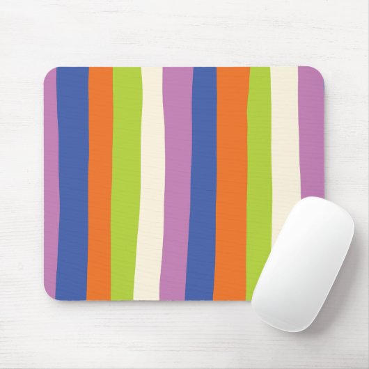 Ungefärbte Streifen: Blau, orange, Lila, grün und Mousepad (Mit Mouse)