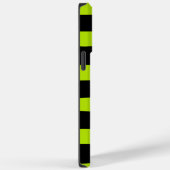 Ungefärbte Streifen - Kalkgrün und Schwarz Case-Mate iPhone Hülle (Rückseite / Rechts)