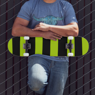 Ungefärbte Streifen - Kalkgrün und Schwarz Skateboard