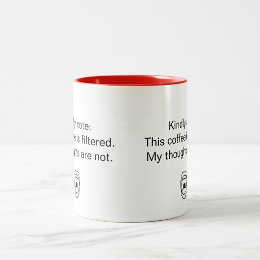 Ungefilterte Gedanken Kaffeezubereitung Tasse (Mittel)