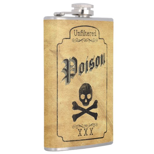 Ungefiltertes Gift - Dunkelgotischer Spaß Flachmann (Rechts)