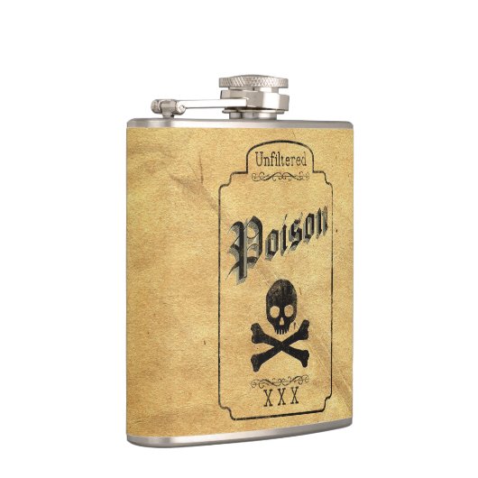 Ungefiltertes Gift - Dunkelgotischer Spaß Flachmann (Rechts)