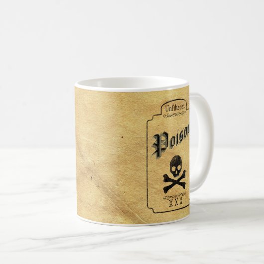 Ungefiltertes Gift - Dunkelgotischer Spaß Kaffeetasse (VorderseiteRechts)