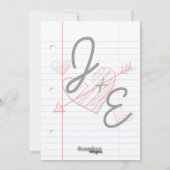 Ungeheftet-Notizbuch-Papierhochzeits-Einladung Einladung (Rückseite)