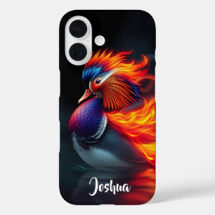 Ungeheuer Flammender Feuerfasan Glühender Mandarin iPhone 16 Hülle
