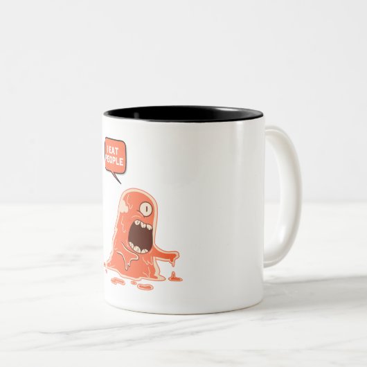 Ungeheuer, ich esse Leute Zweifarbige Tasse (VorderseiteRechts)