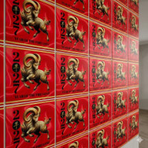 Ungeheuer rotes Gold Chinesisches Jahr des Feuerzi