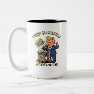 Ungeheuer Sehr Stark Zitat Zweifarbige Tasse
