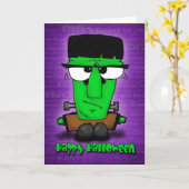 Ungeheuer Spaß Frankie Halloween Karte (Gelbe Blume)