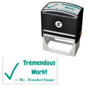 "Ungeheuer viel Arbeit!" Schullehrer Rubber-Briefm Permastempel (Beispiel)