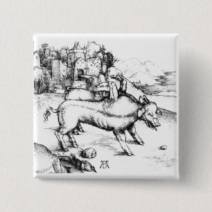 Ungeheueres Schwein Button