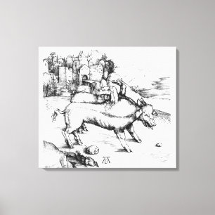 Ungeheueres Schwein Leinwanddruck