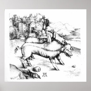 Ungeheueres Schwein Poster