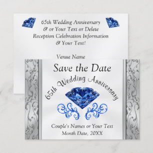 Ungeheuerliche Jubiläums-Save-the-Date-Karten, jed Einladung
