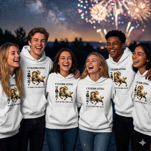 Ungeheuerliches Gold Chinesisches Jahr des Feuerzi Hoodie