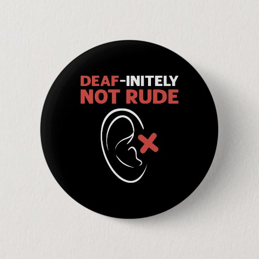 Ungehorsam nicht ruiniert. ASL Hand Sign Language Button (Vorderseite)