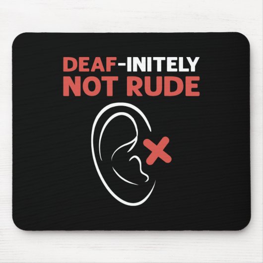Ungehorsam nicht ruiniert. ASL Hand Sign Language Mousepad (Vorne)