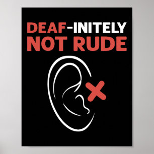 Ungehorsam nicht ruiniert. ASL Hand Sign Language Poster