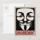 ungehorsam postkarte (Vorne/Hinten)
