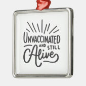 ungeimpft und lebend ornament aus metall (Links)