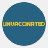 Ungeimpfte Labels Runder Aufkleber (Vorderseite)