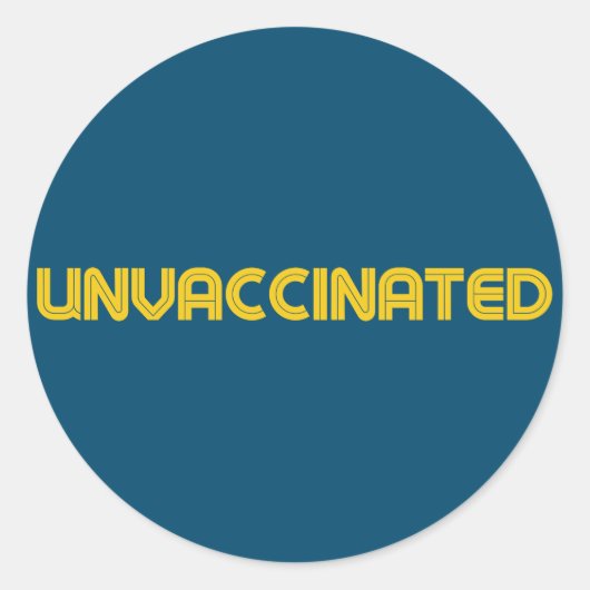 Ungeimpfte Labels Runder Aufkleber (Vorderseite)