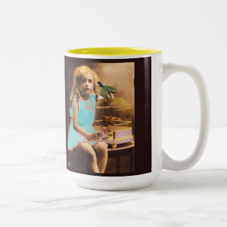 Ungekäfigter Rabe Vintage-Foto-Kaffeetasse Zweifarbige Tasse