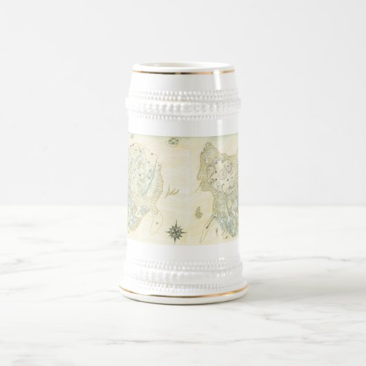 Ungekennzeichnete Karte von Trino Bierglas (Mittel)