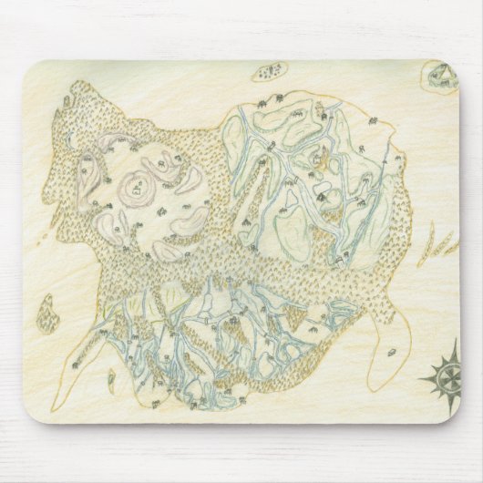 Ungekennzeichnete Karte von Trino Mousepad (Vorne)