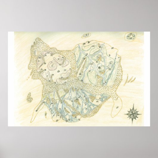 Ungekennzeichnete Karte von Trino Poster (Vorne)