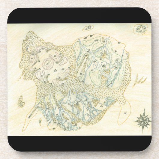 Ungekennzeichnete Karte von Trino Untersetzer (Vorderseite)