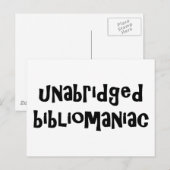 Ungekürzte Bibliomanija Postkarte (Vorne/Hinten)