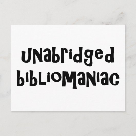 Ungekürzte Bibliomanija Postkarte (Vorderseite)
