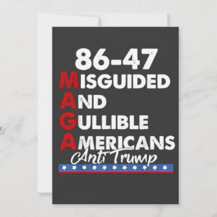 Ungeleitete und Gullible Amerikaner 86-47 Save The Date