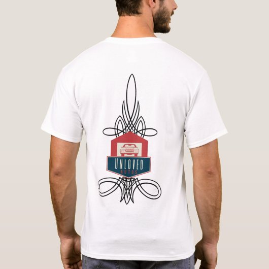 Ungeliebte Auto Pinstrichlogo auf dem hinteren T - T-Shirt (Rückseite)