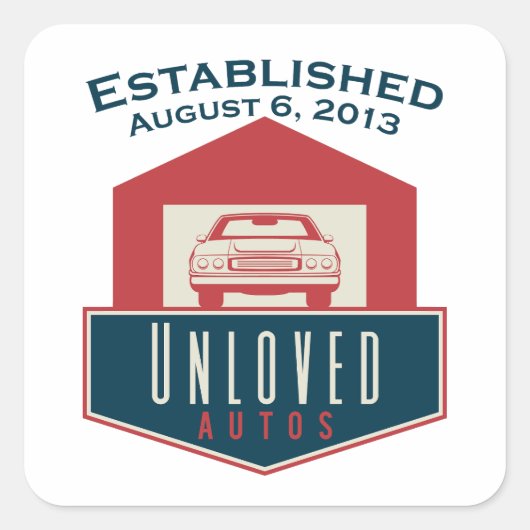 Ungeliebte Auto Sticker (Vorderseite)