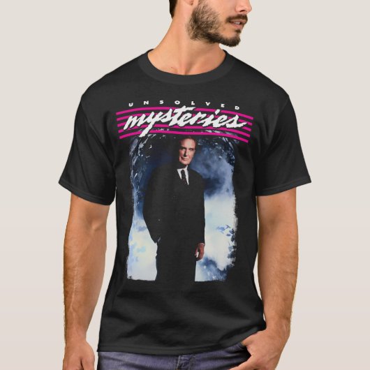 Ungelöste Geheimnisse - Robert Stack T-Shirt (Vorderseite)