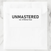 Ungemasterter Audio-T - Shirt - Creative Glitch St Rechteckiger Aufkleber (Tasche)