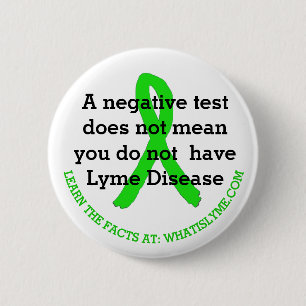 Ungenauer Lyme-Borreliose-Prüfungs-Tatsachenknopf Button