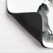 Ungenießbares Insekt [Libelle] und graues Kätzchen Mousepad (Ecke)