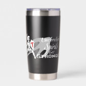 Ungeprüfte Spirituosen werden stärker - Schwarze T Thermobecher (Vorderseite)