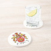 Unger Familienwappen Sandstein Untersetzer (Seite)