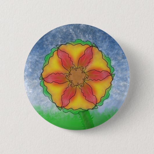 Ungerade Blume Button (Vorderseite)